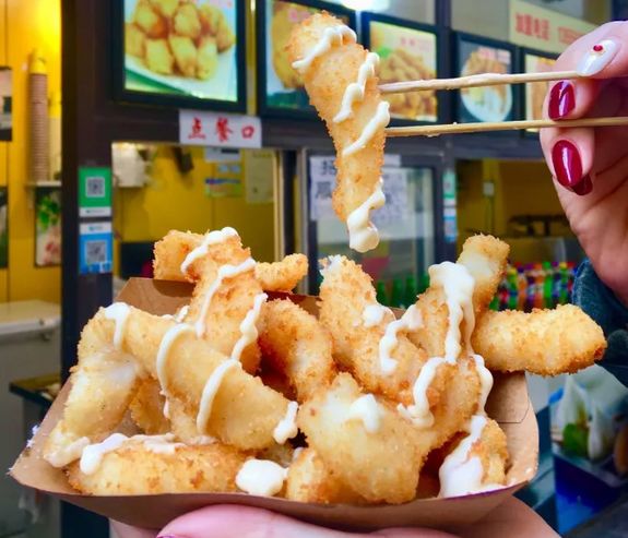 开发区步行街炸鱿鱼,沈阳炸鱼排店