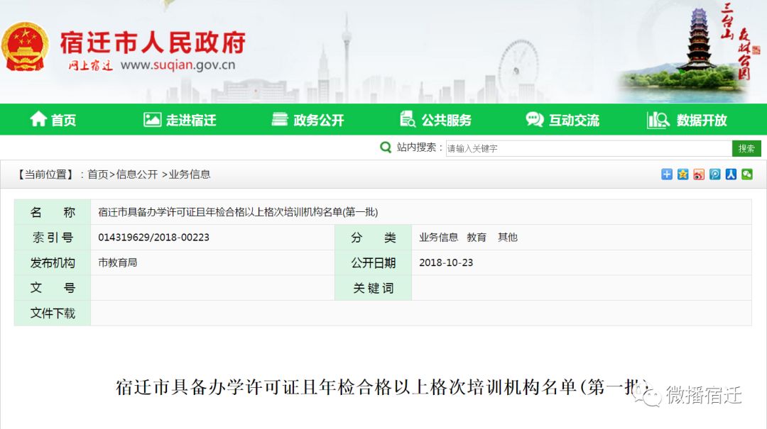 培训机构有没有办学许可证?来看这份名单
