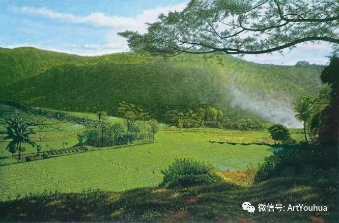 中国山村油画100幅欣赏,田园山水风景油画图片大图
