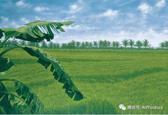 中国山村油画100幅欣赏,田园山水风景油画图片大图