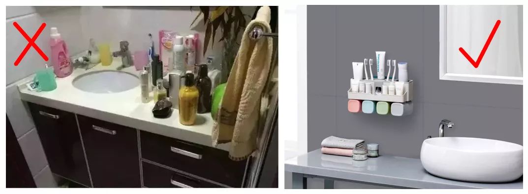 洗漱台不够大乱糟糟的,洗漱台乱七八糟