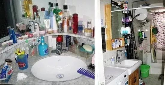洗漱台不够大乱糟糟的,洗漱台乱七八糟