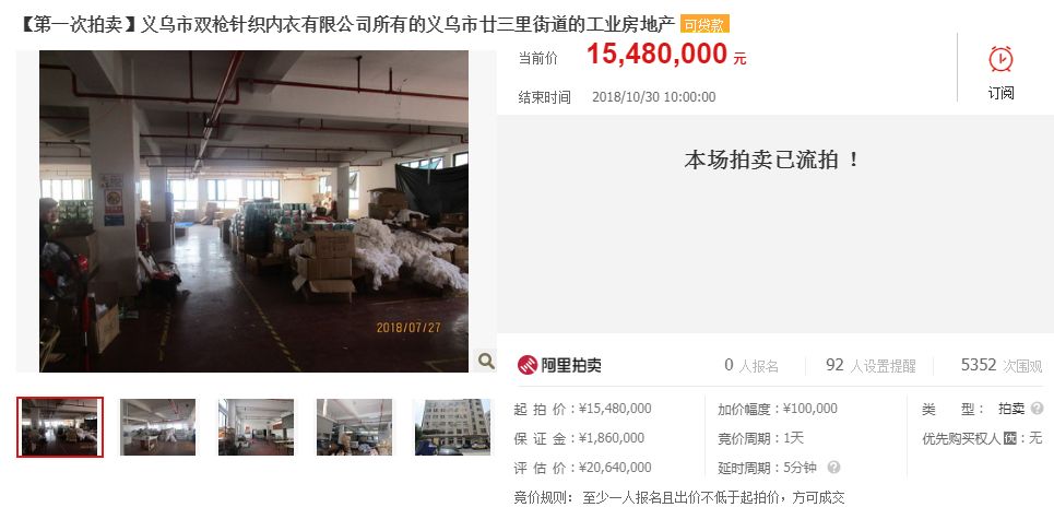 曝光！义乌多个大老板欠下数百万元，厂房被拍卖