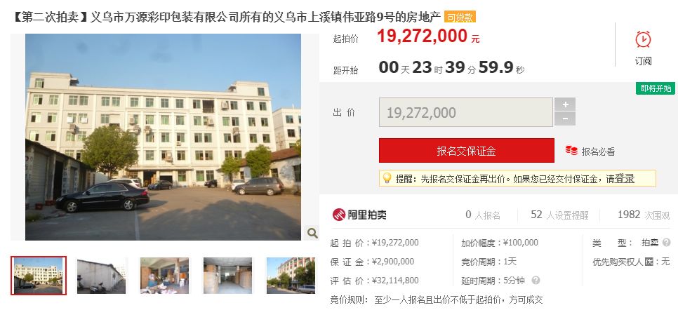 曝光！义乌多个大老板欠下数百万元，厂房被拍卖