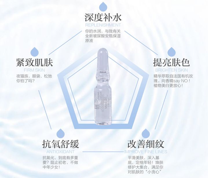 补水保湿滋润肌肤面膜10片装一盒,安瓶精华水润透亮睡眠面膜
