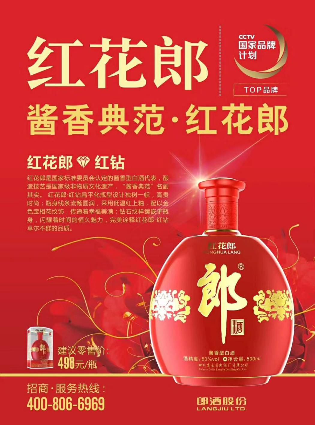 红花郎15年2024限量版,新款红花郎红钻