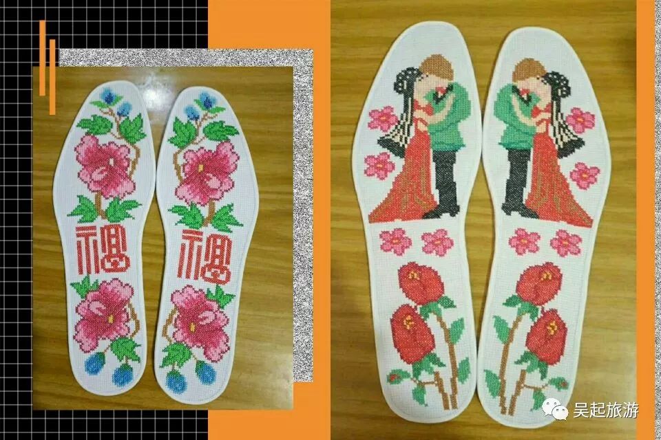 指尖上的刺绣鞋垫,一针一线纯手工刺绣鞋垫