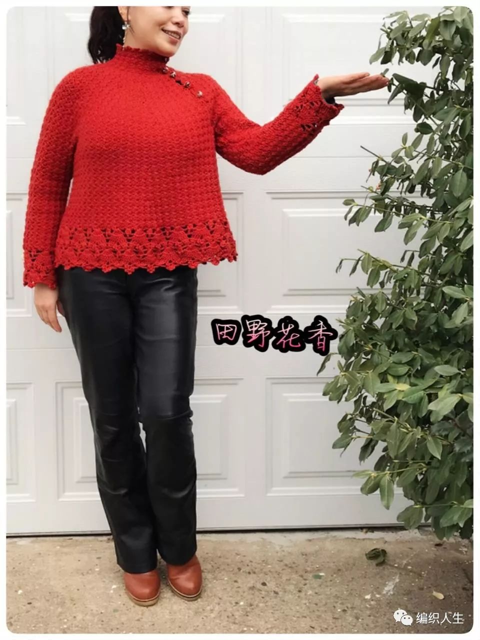 秋韵上衣钩针图解,开襟毛衣的钩针教程