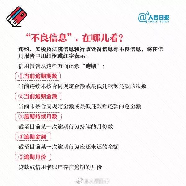 个人信用报告中的不良信息指什么,个人信用报告的不良信息保存期限