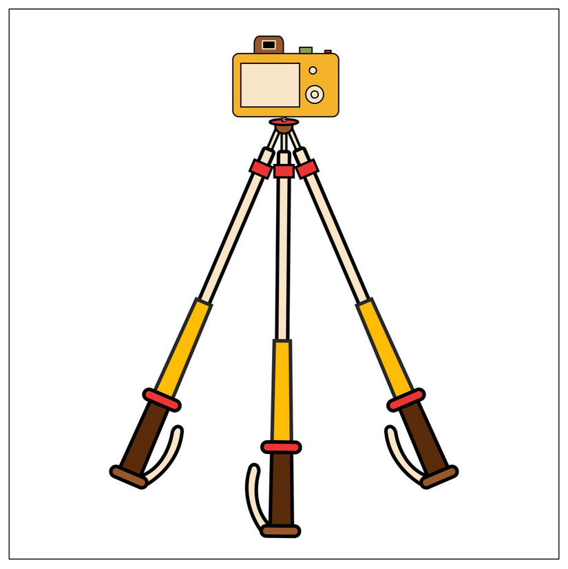 登山杖组合三脚架,可以当登山杖的三脚架