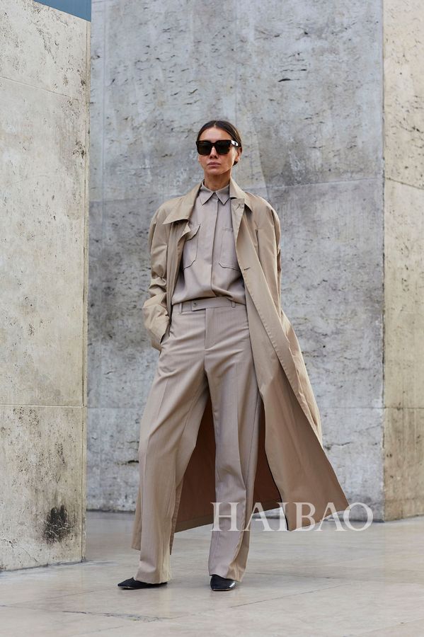 风衣正确穿搭,一件风衣怎么搭出3种不同风格