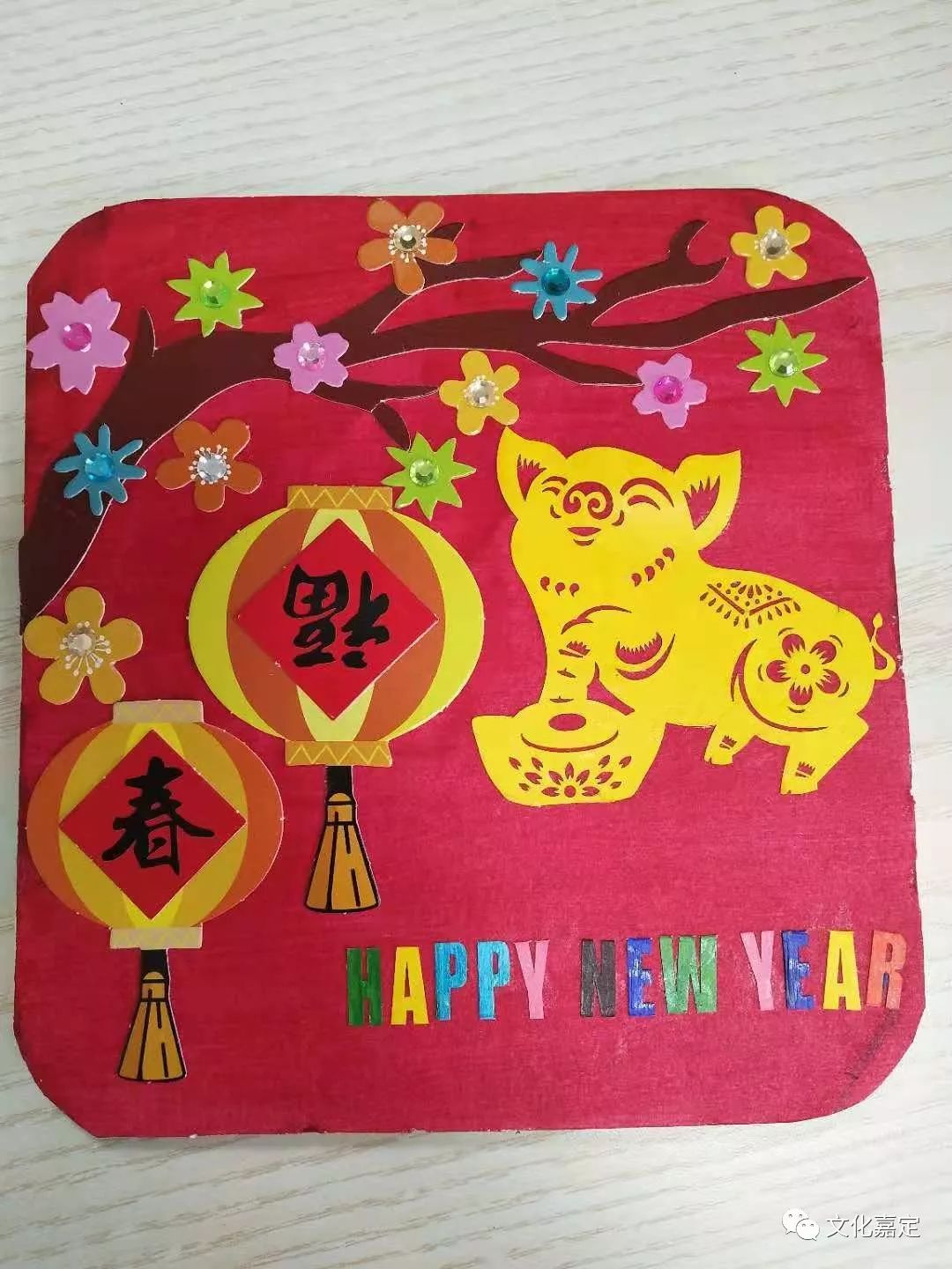 给孩子准备一套新年贺卡,写给孩子的新年贺卡图片