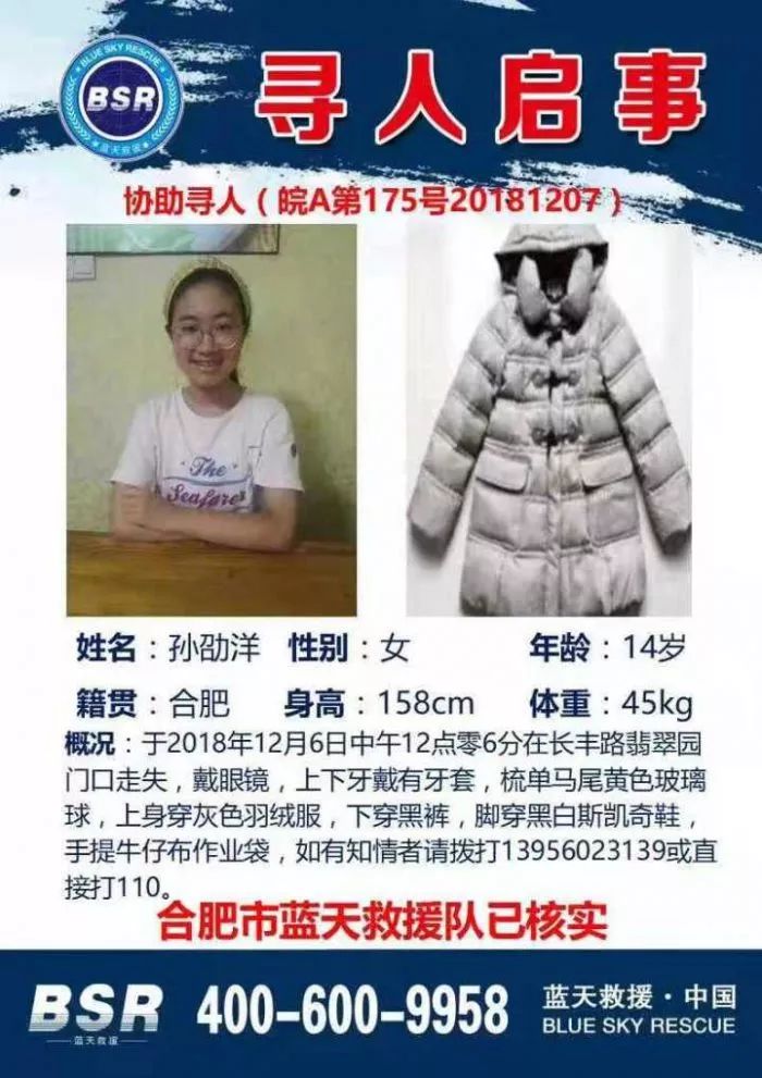 合肥失踪女孩最新消息,合肥十一岁女孩失踪