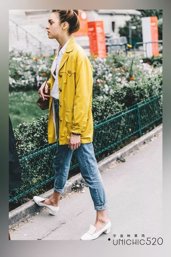 气质高腰短外套,短款外套搭直筒长裤