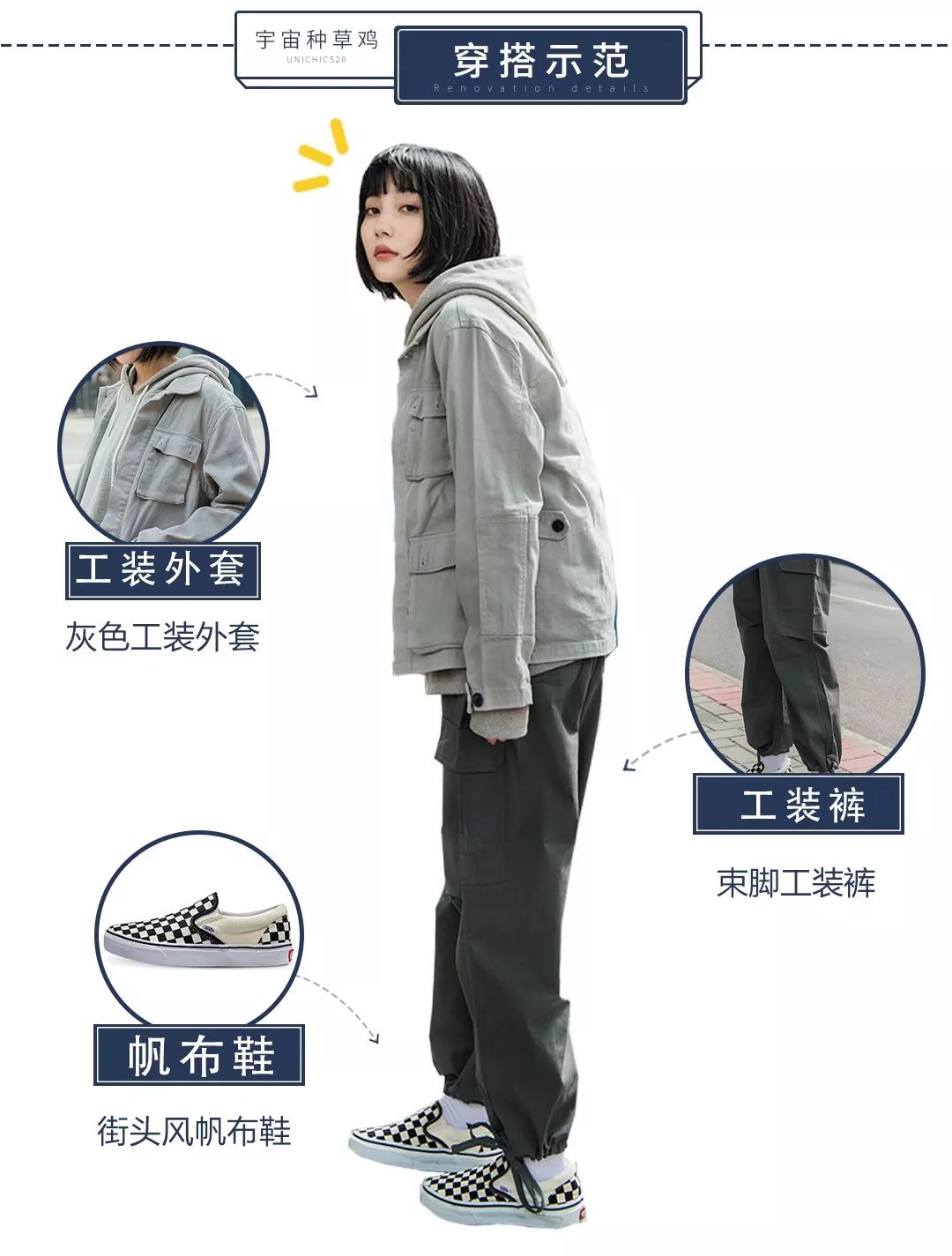 气质高腰短外套,短款外套搭直筒长裤