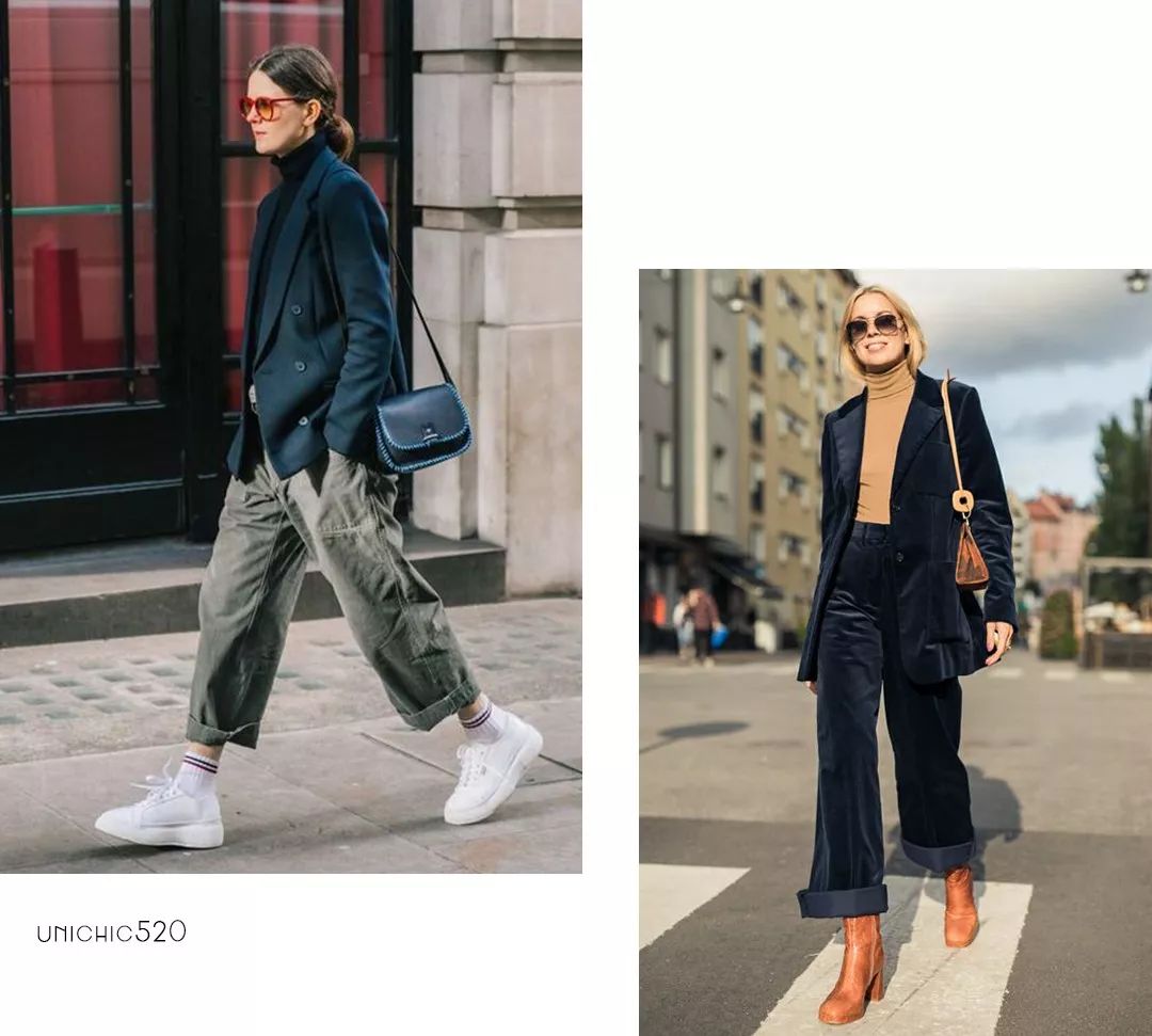气质高腰短外套,短款外套搭直筒长裤