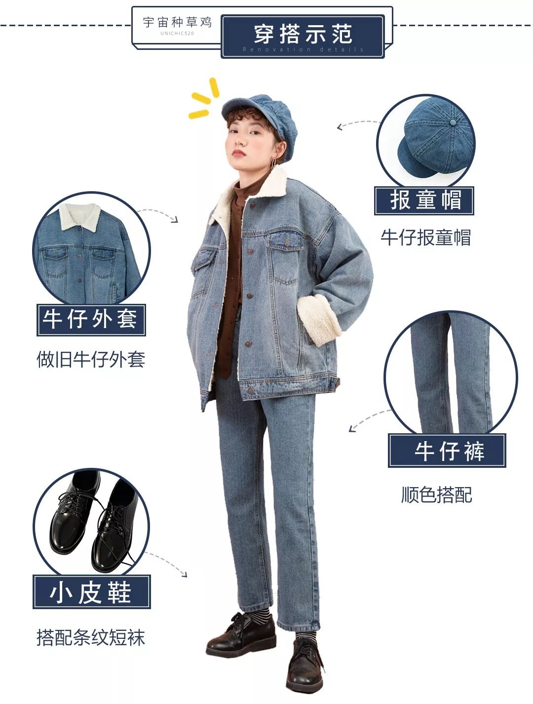 气质高腰短外套,短款外套搭直筒长裤