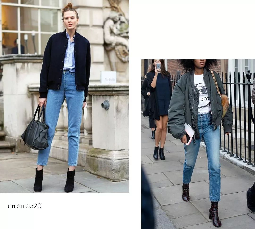 气质高腰短外套,短款外套搭直筒长裤