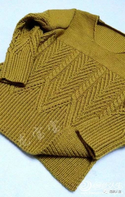 简单的儿童圆肩提花毛衣图解,儿童棒针插肩套头毛衣教程
