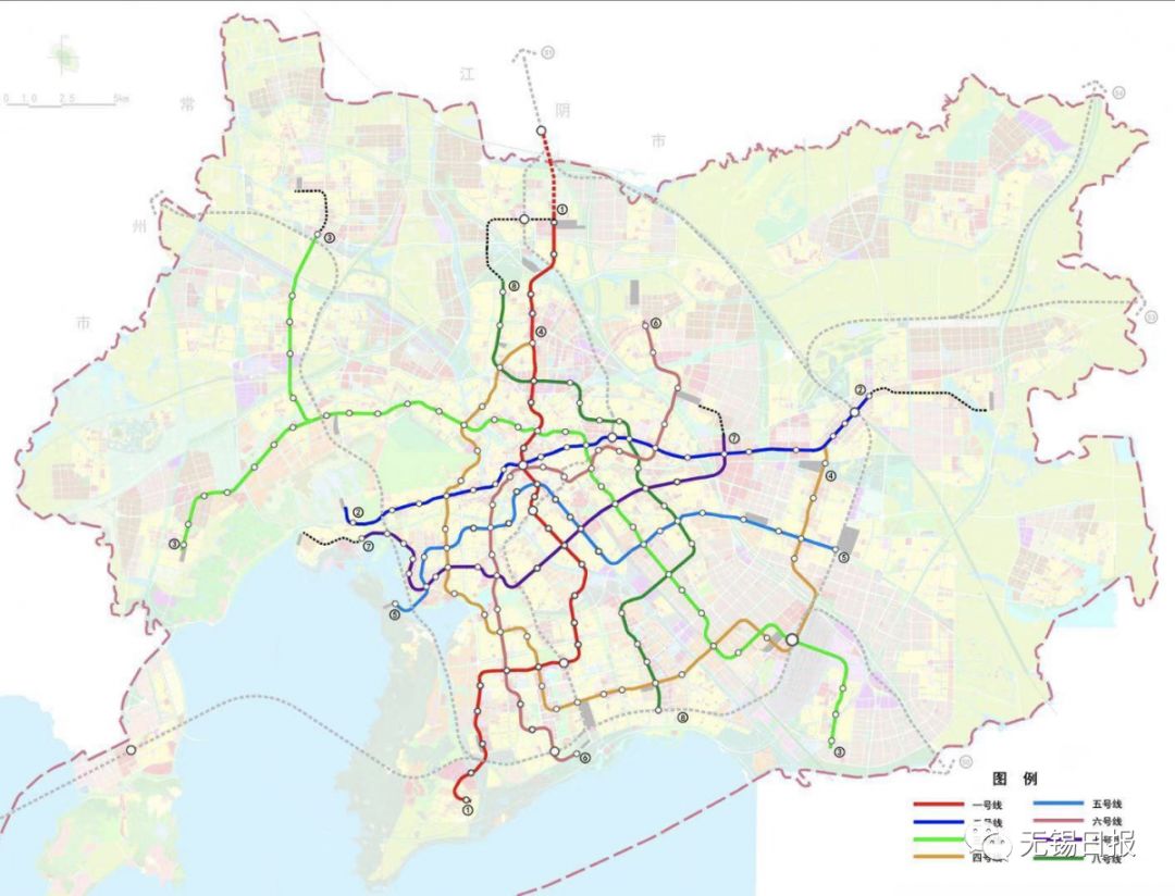 无锡地铁5号线一期多少个站,地铁线网规划2035