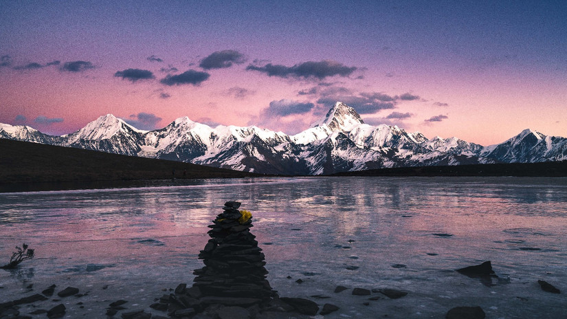 藏地秘境,贡嘎雪山之冷噶措自驾*行游**迹
