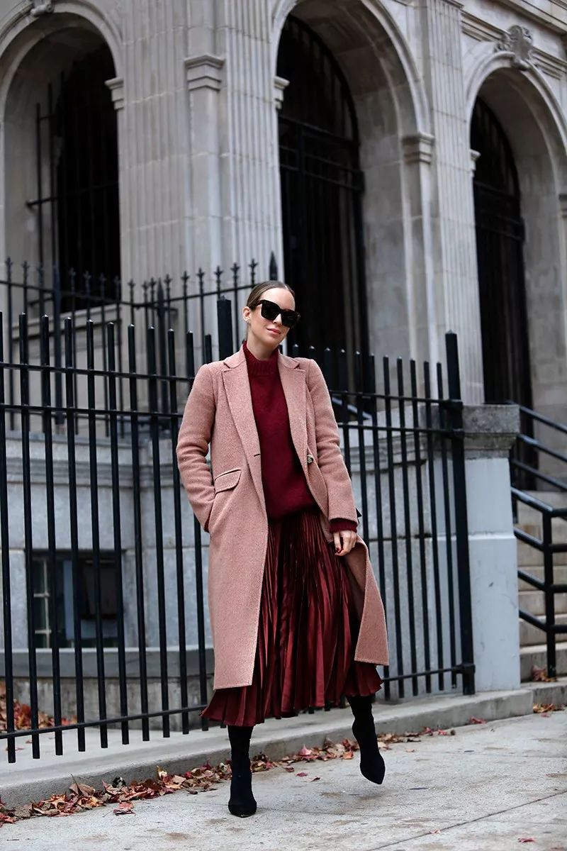 林徽因百褶裙,漆皮靴