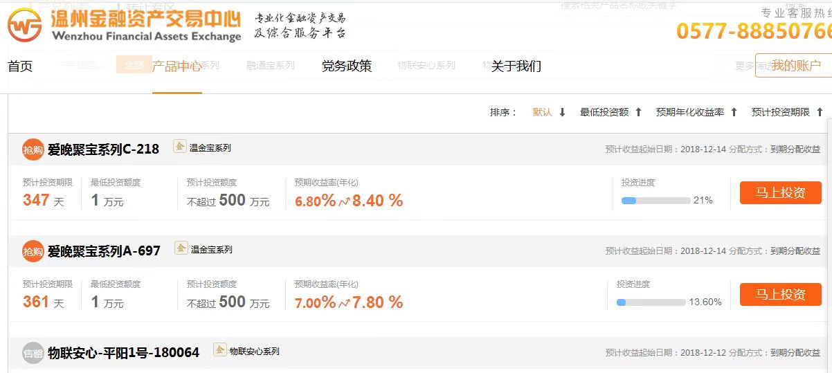 再现“大标拆小标”温金中心分期发行标准化定向融资产品