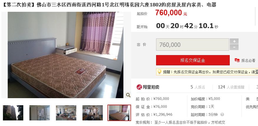 房子43万法院拍卖大约多少钱,13万房子拍卖