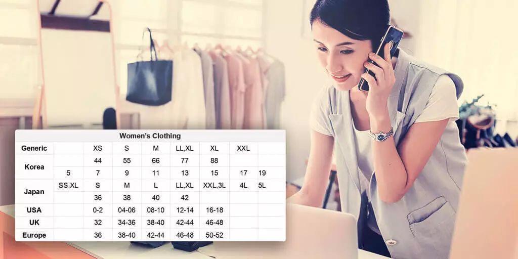 尺码转换,跨境电商衣服尺码转换