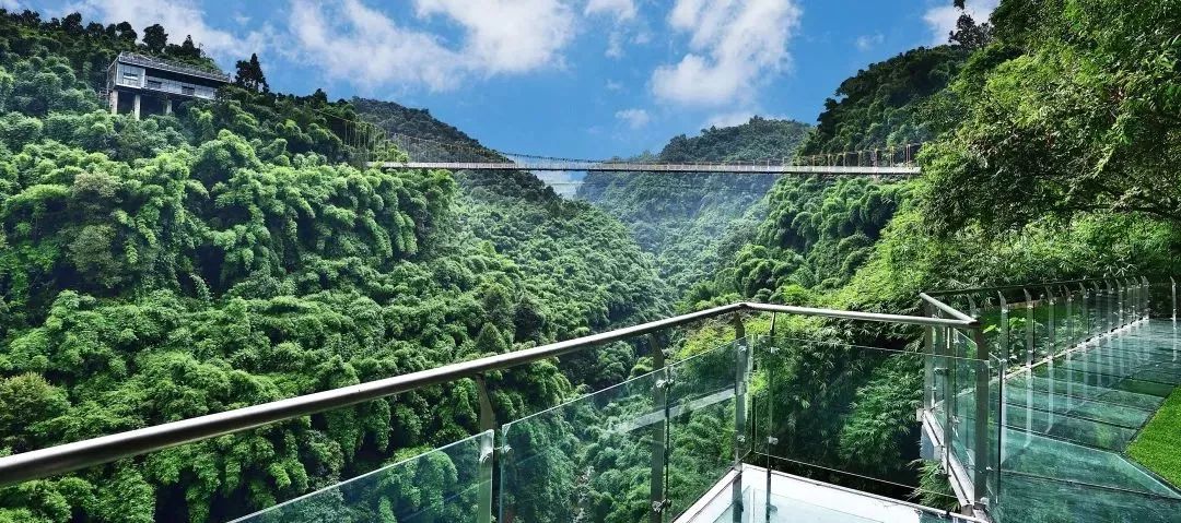 川西竹海玻璃栈道,川西竹海峡谷高空玻璃栈道