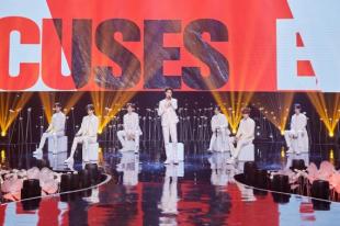 乐华七子nextbacktoyou,乐华七子next跳舞台下明星的反应