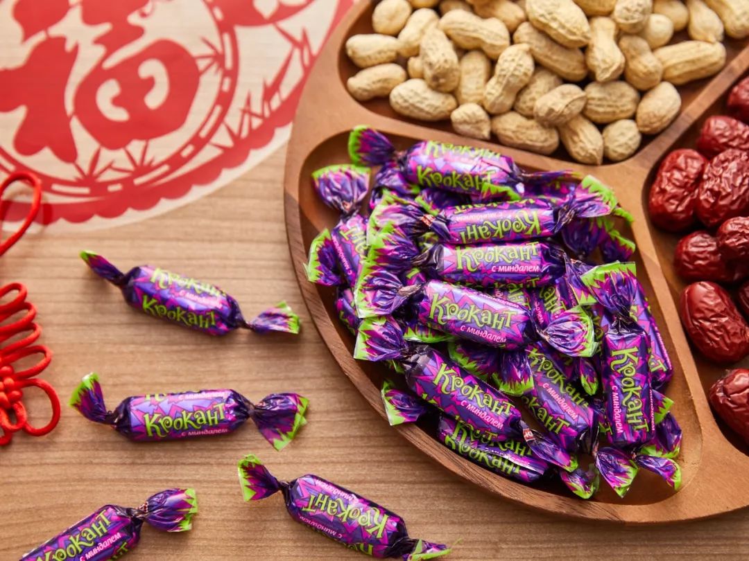 俄罗斯原装进口巧克力夹心紫皮糖,俄罗斯真实紫皮糖