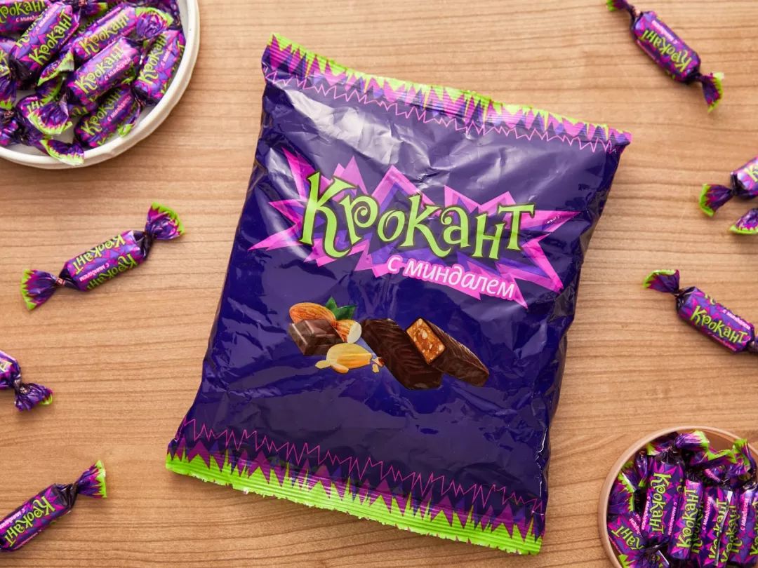 俄罗斯原装进口巧克力夹心紫皮糖,俄罗斯真实紫皮糖