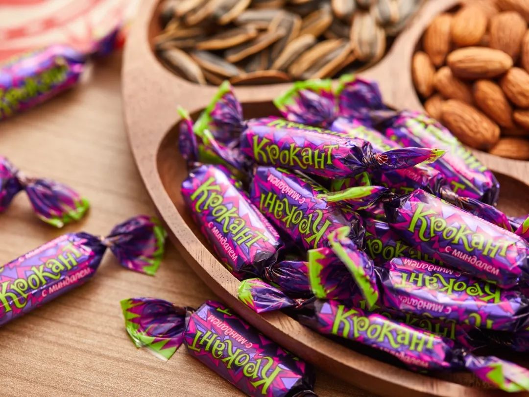 俄罗斯原装进口巧克力夹心紫皮糖,俄罗斯真实紫皮糖