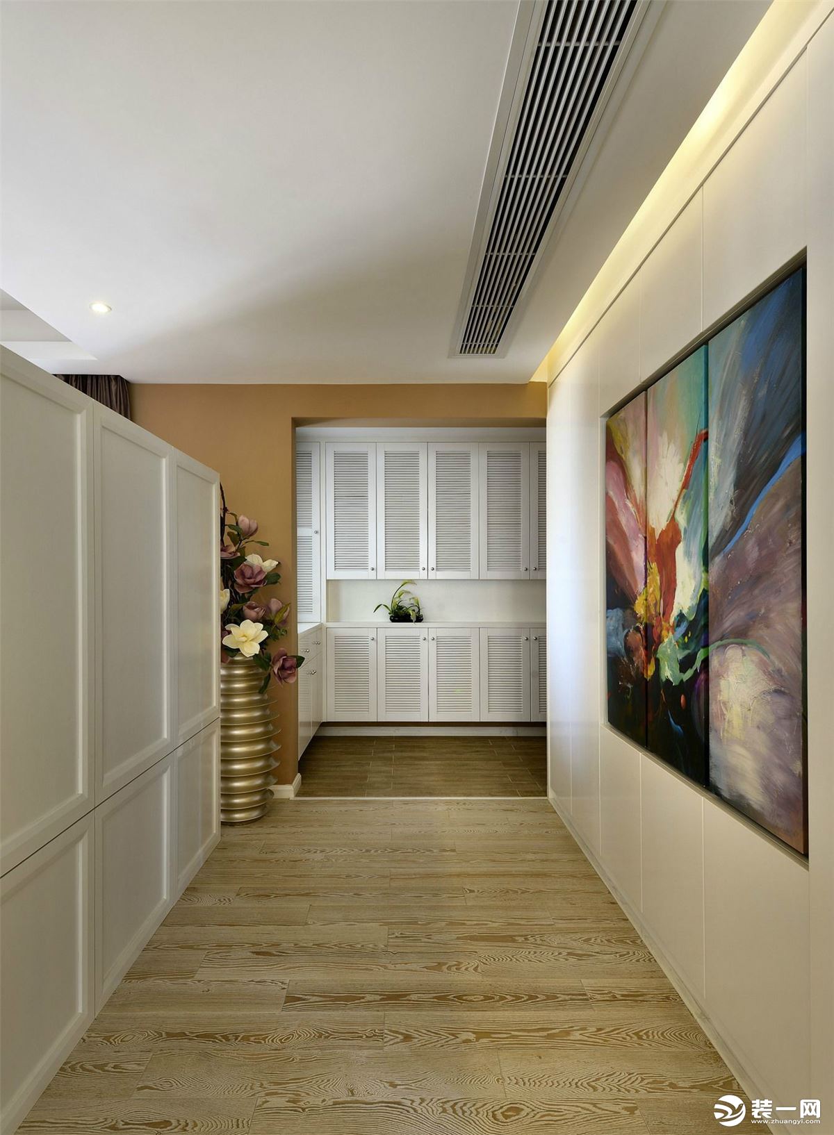 西安现代混搭设计效果图,绿地现代简约装修效果图