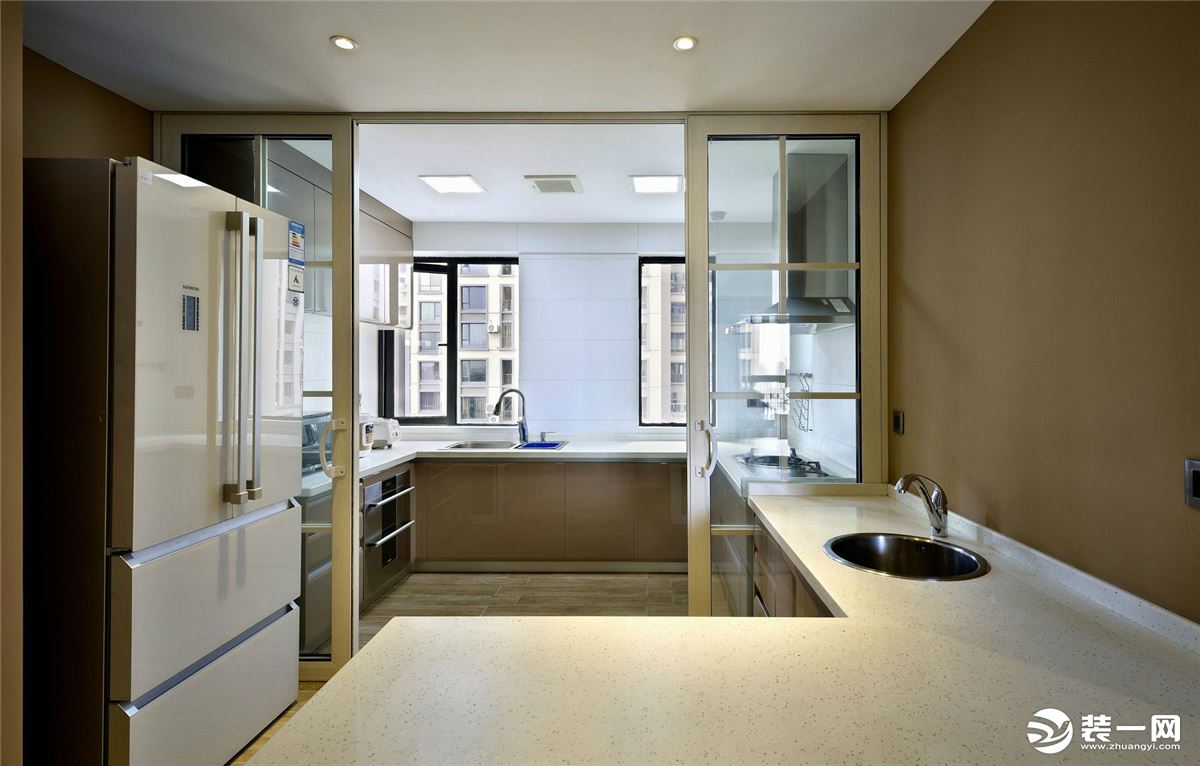 西安现代混搭设计效果图,绿地现代简约装修效果图