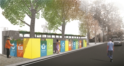 厕所垃圾桶隐藏位置设计,垃圾站公厕效果图