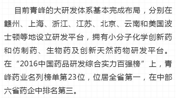 青峰药业研发新药,青峰药业新药