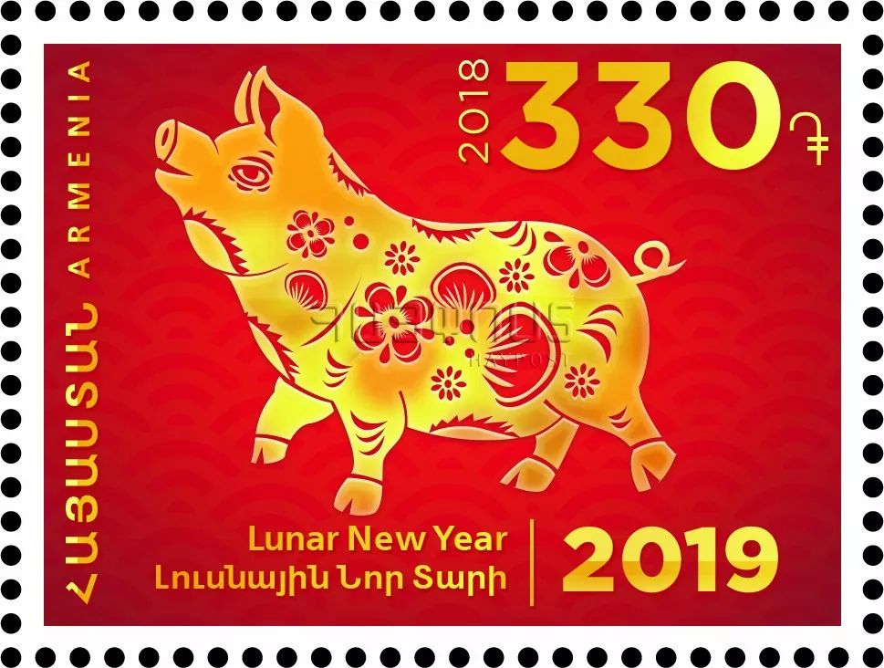 2019猪年生肖邮票整版多少钱,2019年联合国猪年生肖邮票