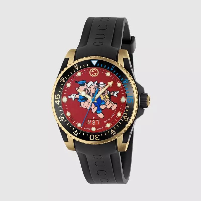 gucci猪年限量版,gucci三只小猪圆包