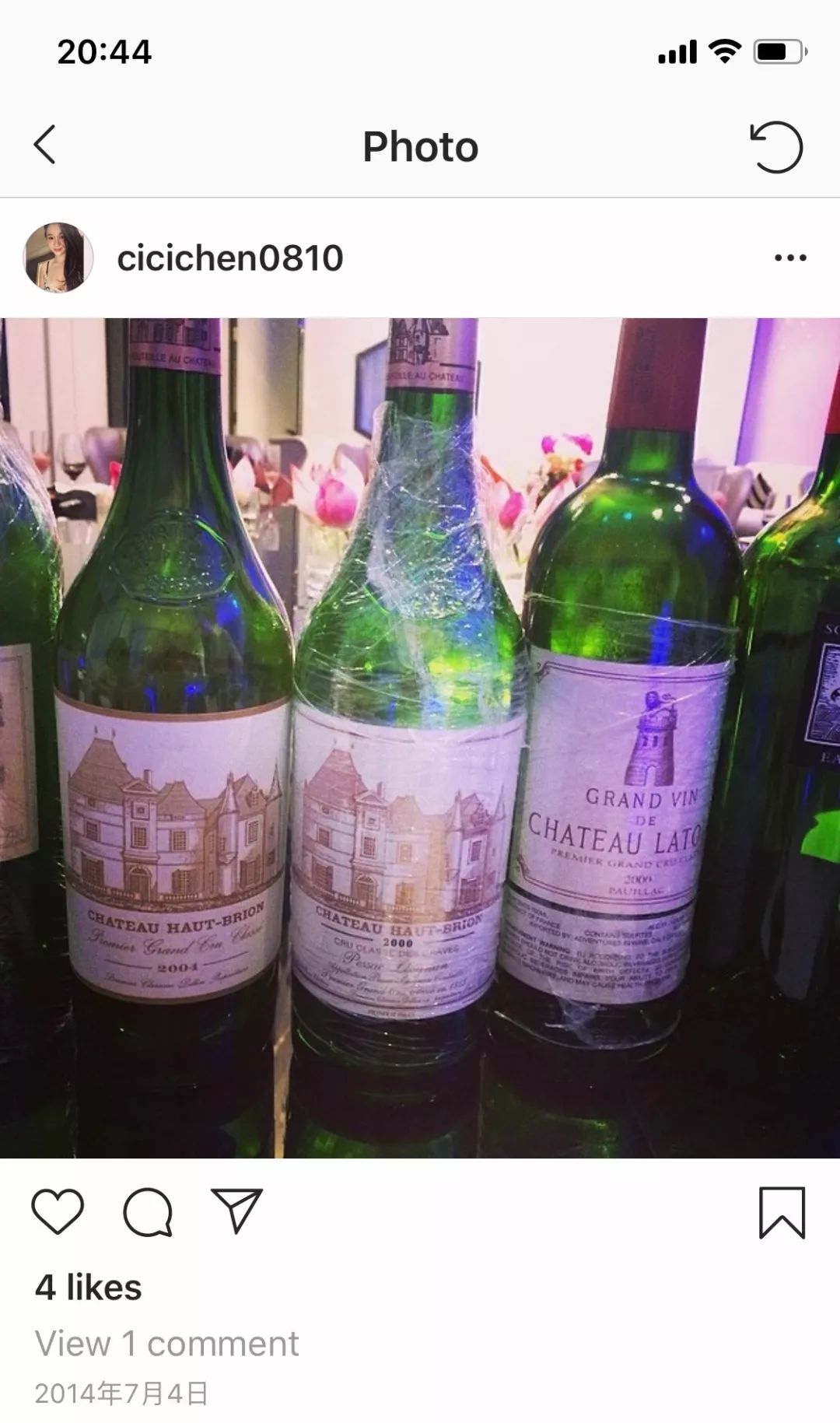 今天不聊吴秀波小三的故事，只聊她背后的酒单：拉菲、玛歌、十四代、残响