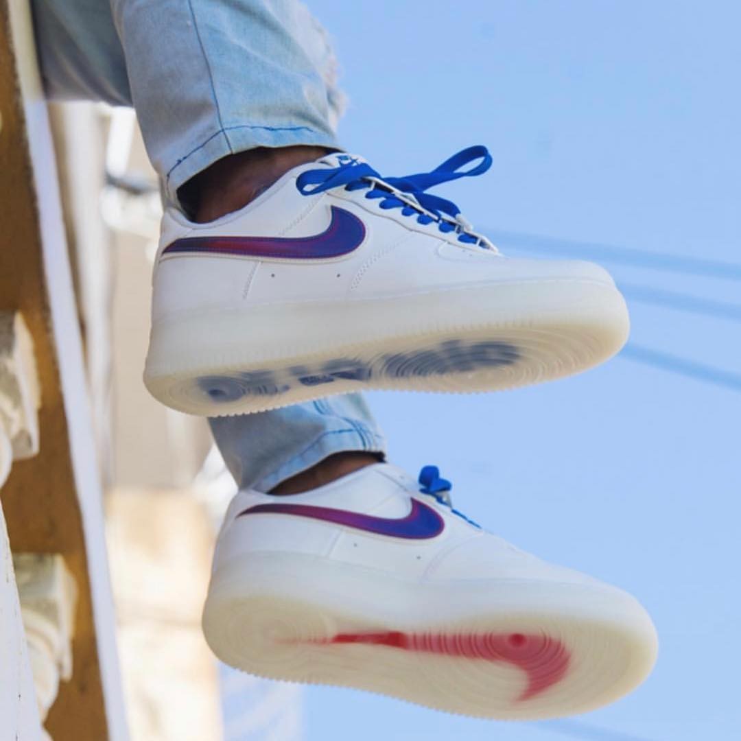 af1纯白联名,owaf1联名黄色开箱