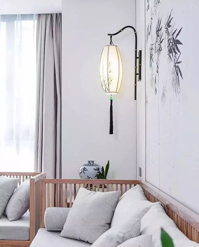 复式中式沙发背景墙,纯中式客厅挑空沙发墙