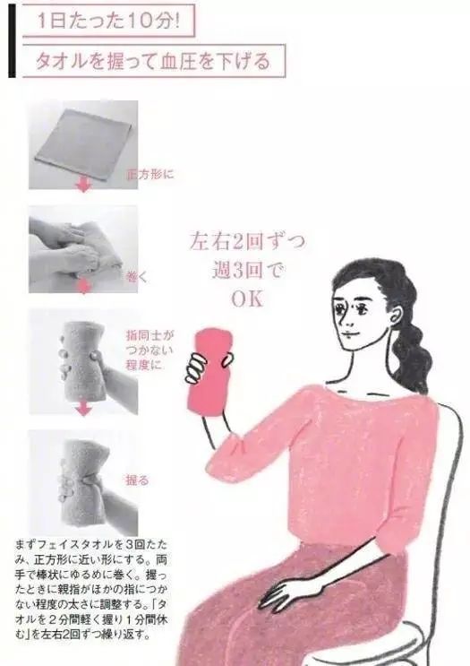 毛巾降血压最快方法,握毛巾降血压的方法