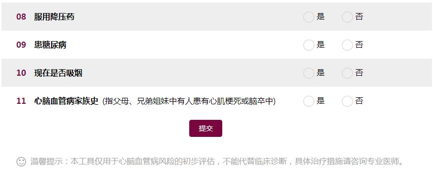高血压心血管疾病风险评估量表,心血管低风险评估检查