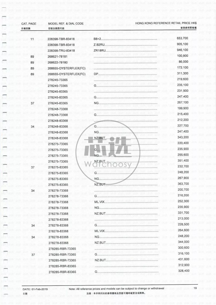 劳力士香港官网报价表最新版,香港劳力士价格最低的款式