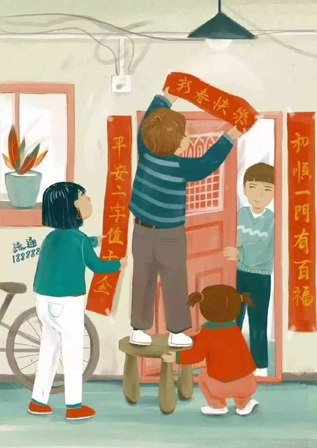 年画一贴过年氛围就来了,过年老家贴的年画