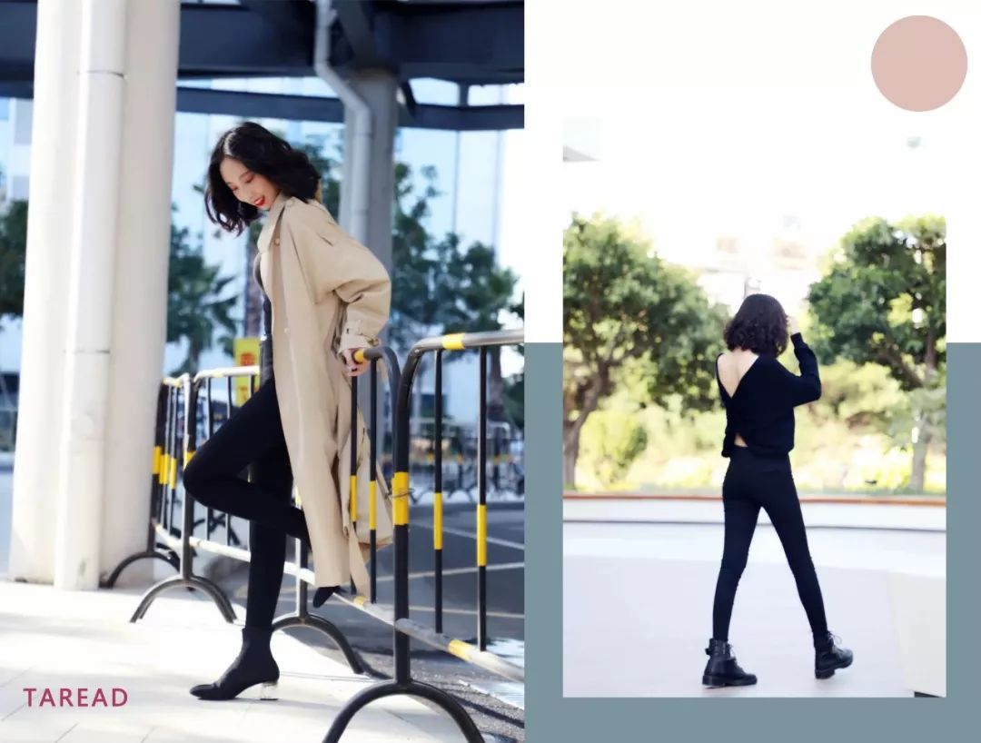 裤子女款显瘦高腰小黑裤,微喇叭小黑裤女显瘦八分裤