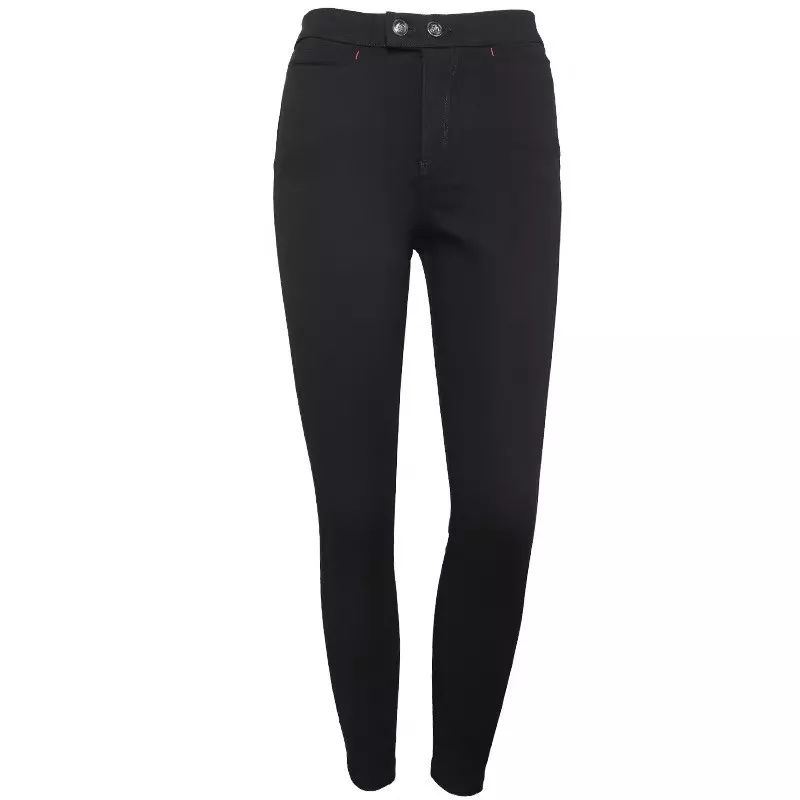 裤子女款显瘦高腰小黑裤,微喇叭小黑裤女显瘦八分裤