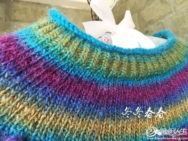 杂志款秋香黄棒针套头款毛衣图解,小姑娘套头插肩袖毛衣教程